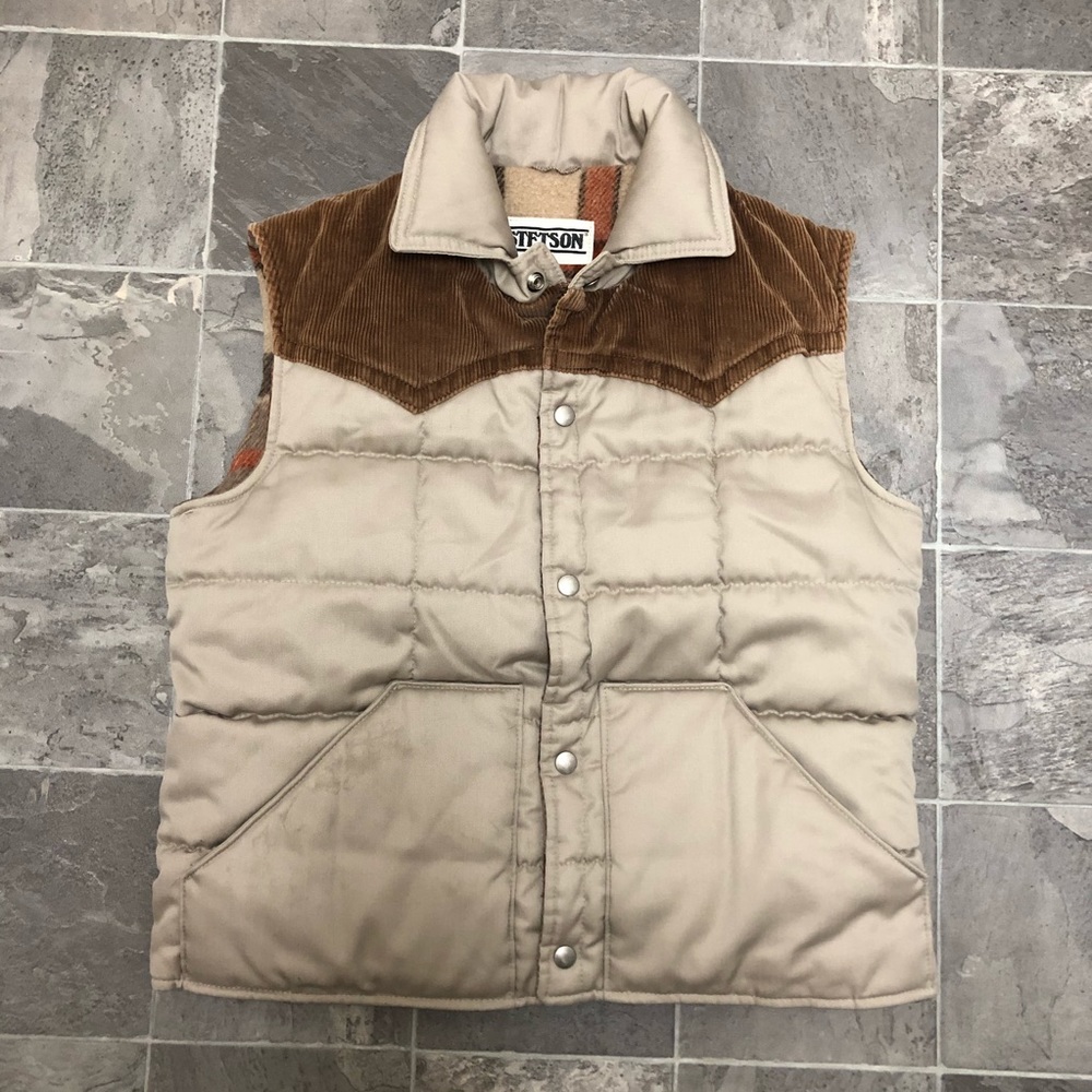 Men’s Vintage 80s Stetson wool lined western vest